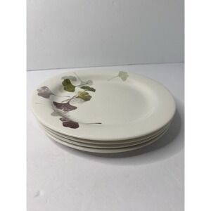 Portmeirion Gingko Purple 9" Salad Plates‎ Set Of 4